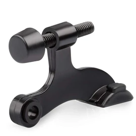 HOMOTEK 8 Pack Hinge Pin Black Door Stopper,Adjustable Deluxe Heavy Duty Door Stopper 2-1/2"x1-3/4”,with Black Rubber Bumper Tips