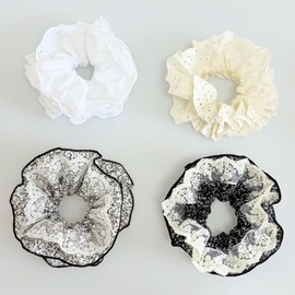 UDeBe Lace Hair Scrunchies for Women - Ultra Soft Scrunchies Hair Ties No Damage - Style-Infused