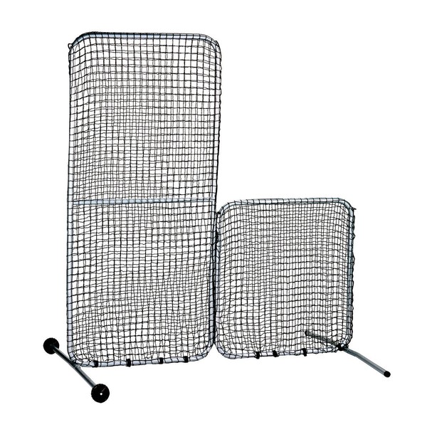Franklin Sports Portable Baseball + Softball L Screen - Folding Protective Screen for Batting Practice + Pitching - Steel Frame + Net Included