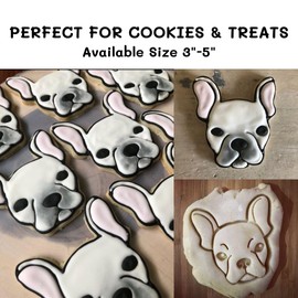 French Bulldog Cookie Cutter and Dog Treat Cutter - Face - 4 inch