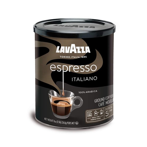 Lavazza Espresso Italiano Ground Coffee Blend, Medium Roast, 8 Ounce (Pack of 6)