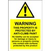 CCTV security Warning this property is protected by anti-climb paint