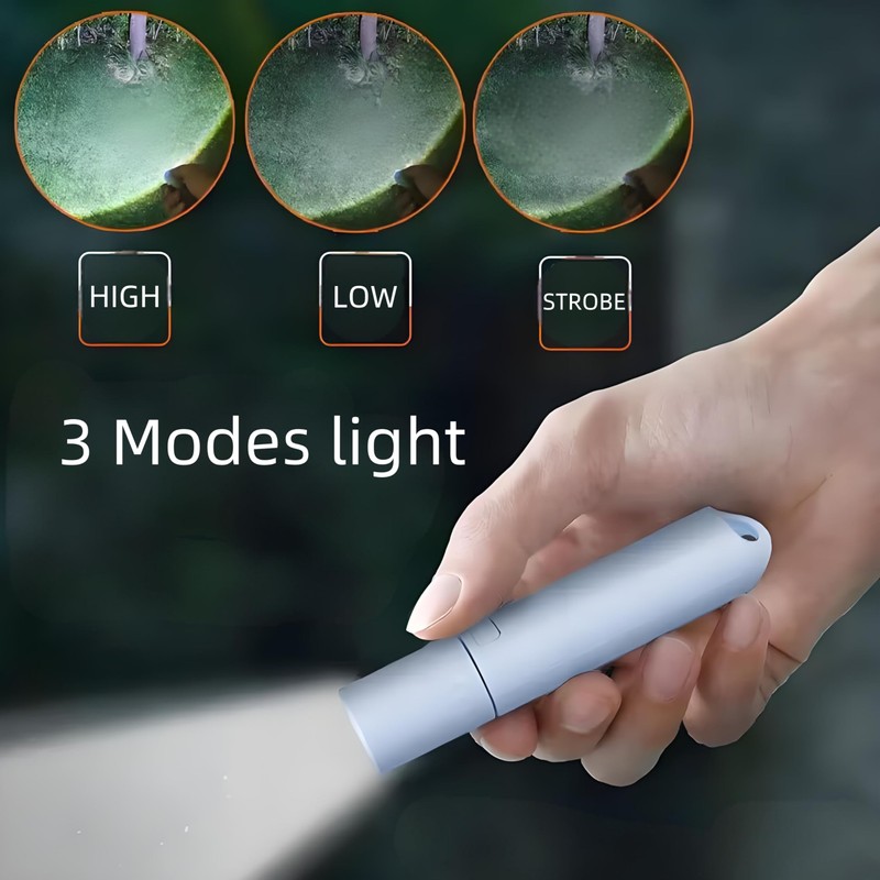 Darlur 5Pack Mini Small LED Flashlights，USB C Rechargeable Flash Lights，Ultralight