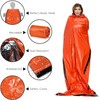 Emergency Thermal Sleeping Bag, Survival Bivvy Sacks Blanket with Whistle,