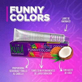 KÜÜL - Color System Funny Colors Tinte Semipermanente Tono Azul Celeste 90 ml, Filtro UV y Colágeno, Prolonga Intensidad del Color, Aporta Hidratación, Brillo y Sedosidad, Coloración Cabello