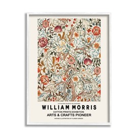 Stupell Industries Bold Red Flowers Pattern Intertwining Stems Text Flyer, Design by Ros Ruseva Beige 11 x 14