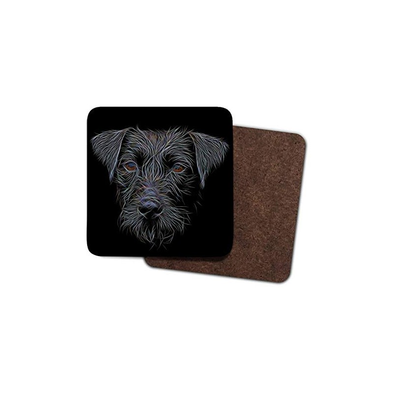 Fractal Artworks Patterdale Terrier Coaster with Stunning Fractal Art Design