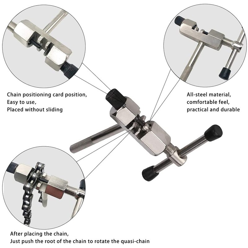 All-Pie Bicycle Cassette Removal Tool Set, Chain Whip Bicycle Repair