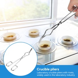 Professional Foundry Tongs,Crucible Tongs Melting Dish Holder,Stainless Steel Beaker Tongs with Rivet Lab Crucible Tongs for Laboratory Industry