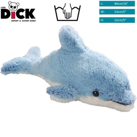 Carl Dick Dolphin supersoft, 16 inches, 40cm, Plush Toy, Soft Toy 3271