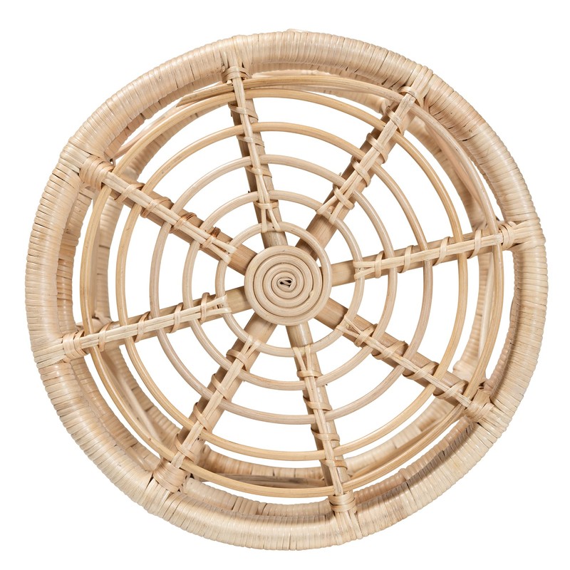 bali & pari Bowie Natural Rattan Nesting End Table, 2-Piece