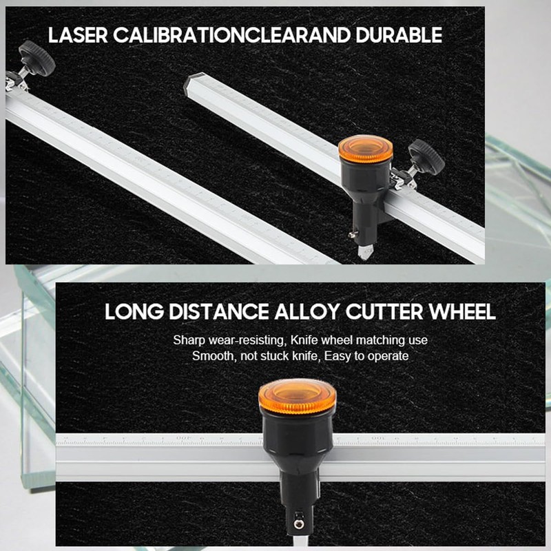 SUDEG 90cm T-Shaped Glass Cutting Tool,T Type Push Glass Cutter,Automatic