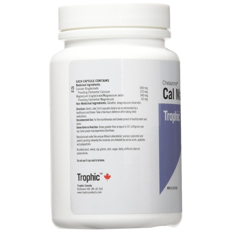 Trophic Trophic Calcium-Magnesium 2:1 Chelazome, 120 Count