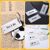 50 Pack Metal Engraving Blanks Stainless Steel Rectangle Blank Tags
