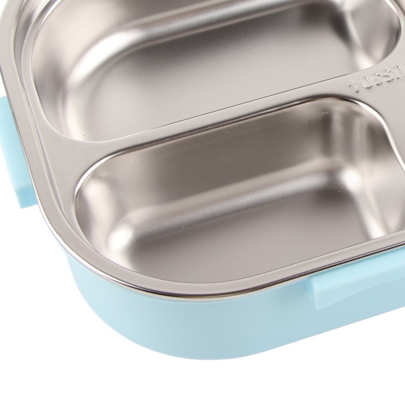 Stainless Steel Lunch Box Food Grade Safe 4 Compartments Portable