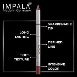IMPALA | Creamy Waterproof Lip Pencil Pink Nude Color 224 | Permanent Lip Liner | Waterproof Lip Pencil | Long-lasting Lip Liner | Volumizing Effect