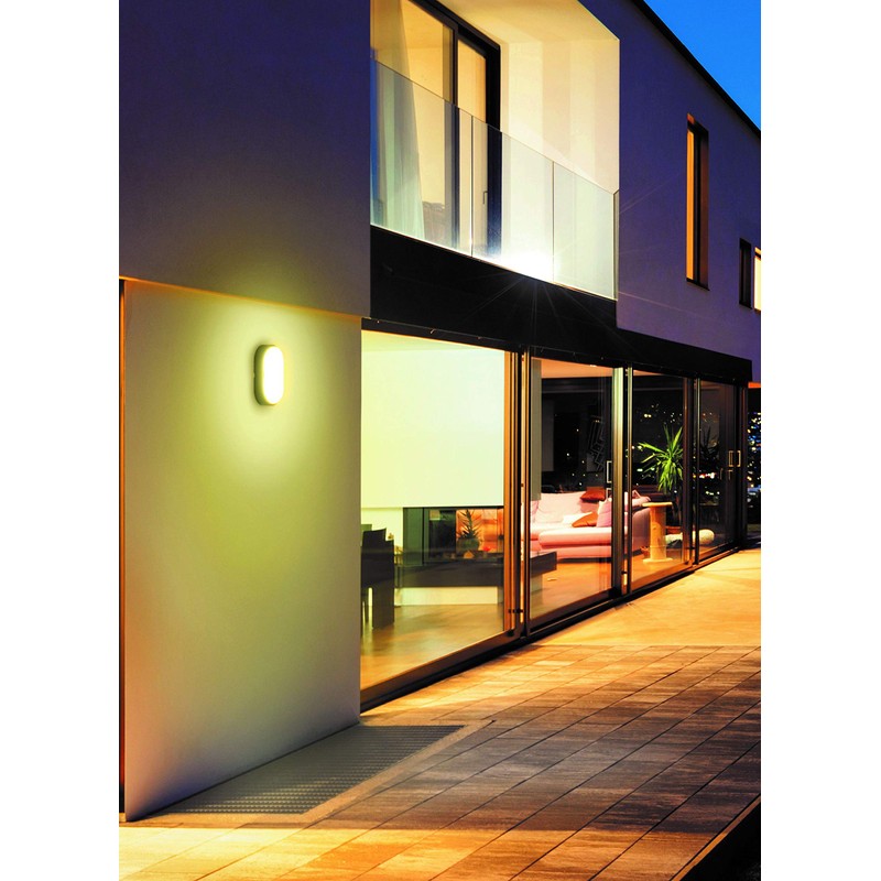 Luceco EBEO10S40-01 Eco Oval Eyelid Bulkhead LED Lighting, Black and