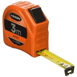 Keson PGT3MV Short Tape Measure with Nylon Coated Steel Blade and Toggle Lock (Graduations: m, cm, mm), 16mm by 3-Meter