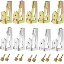 10-Pack Pool Timer On Off Clips - Time Switch Replacement Compatible with Intermatic 156T1978A - Timers Trippers Kit for T100 Series Clock Dial Trippers Intermatic Timer Parts (5 Silver, 5 Gold)