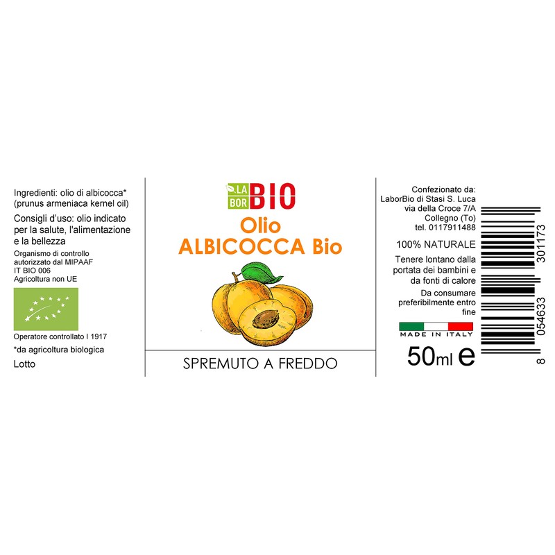 Laborbio Bio Aprikose Kalt Gedrückt Öl 50 ml