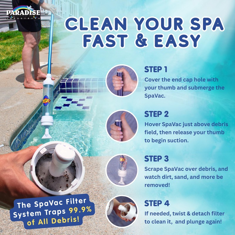 Rola-Chem 6250 Paradise Power Spa Vacuum – Manual Spa Vac