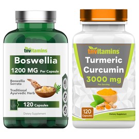 tnvitamins Boswellia Serrata & Turmeric Curcumin with Black Pepper