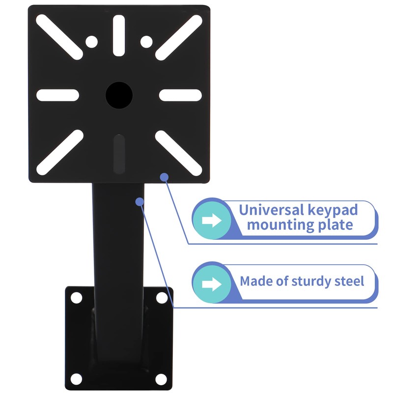 MOLIGOU Keypad Mounting Post Bracket, Universal Gooseneck Keypad Pedestal for