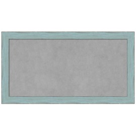 Amanti Art Blue Framed Magnetic Board 14x26 Small Vision Board for use with Magnets, 100% Metal Sheet to Display Items as Office Decor or for Home Organization in mudroom, Kitchen or Kids Room