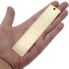 1Pcs 12cm Straight Brass Ruler, 120mm /4 Inches Metric Dual
