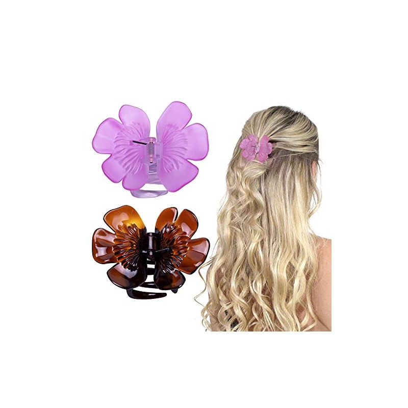 Basic Sense Flower French Hair Clamp Claw Clips Strong Hold