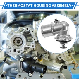 VekAuto No.68253514AA Upgrade Aluminum Thermostat Housing Assembly for Ram 1500 2014-2023 Coolant Thermostat for Jeep Grand Cherokee 2014-2019 Gladiator 2021-2023 Wrangler 2020-2023 3.0L