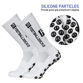 6 Pairs Soccer Socks Non Slip High Elasticity Soft Sports Grip Socks for Running Professional Competition Training