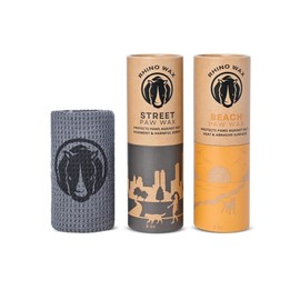 Rhino Wax - Dog Paw Balm for Summer (2 Pack) - Summer Paw Care for Dogs - Protects Paws Against Hot Pavement, Sharp Rocks, Sand, Beach Hazards - Natural Ingredients- Made in The USA