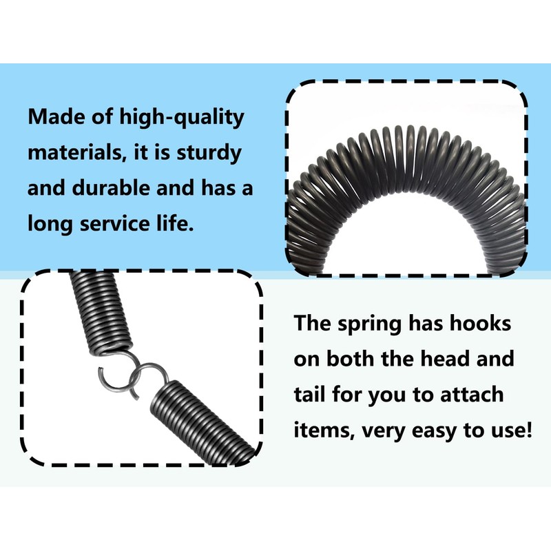 Lhbwhiz Pack of 4 tension springs, stainless steel small tension