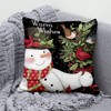ChloropLastid Winter Christmas Snowman Throw Pillow Covers 18 x 18