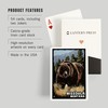 Lantern Press Missoula, Montana, Grizzly Bear, Scratchboard (52 Playing Cards,