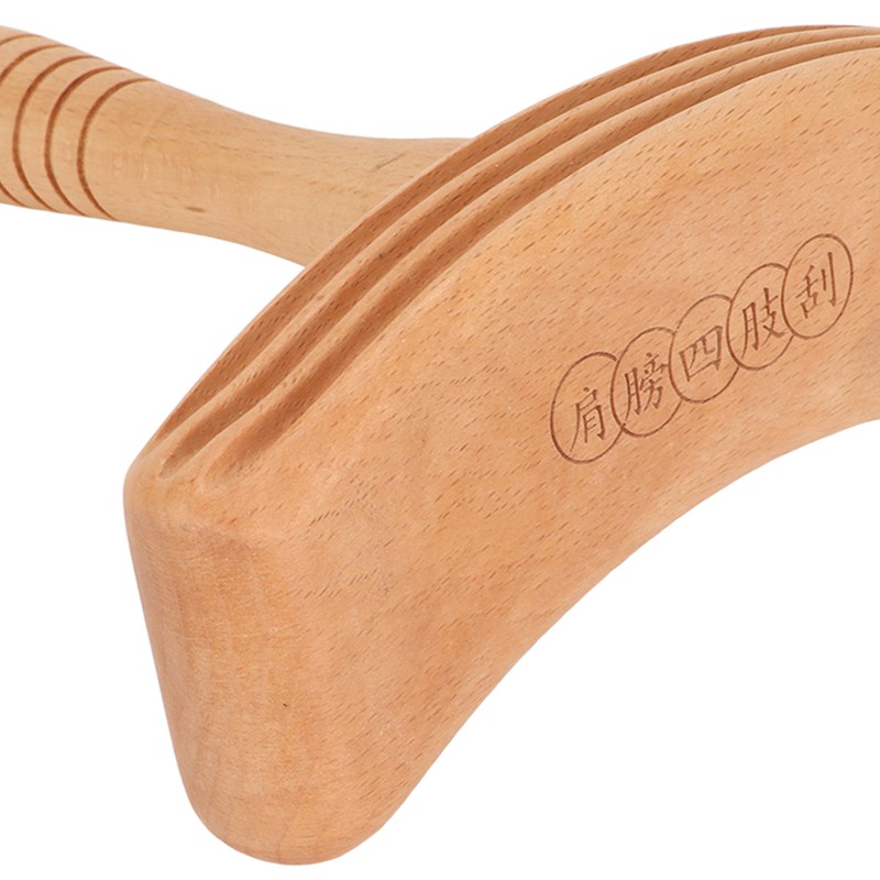 Wooden Gua Sha Board Sturdy Polished Beech Safe Smoothing Widely
