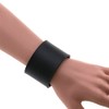 fuyo Punk Studded Bracelet Metal Buckle Wristband Wide Pu Leather