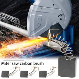 EMSea 2 Pairs of 17x17x7mm Carbon Brushes Compatible with Bosch GCM 10 Slide Mitre Saw 1619P04451