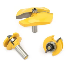 Juego de Brocas para Enrutador, 3 Piezas de Panel Elevado Ogee con Vástago de 1/2 y Estilo de Riel Ogee, Cortador de Carburo de Micrograno para Mayor Resistencia y Durabilidad