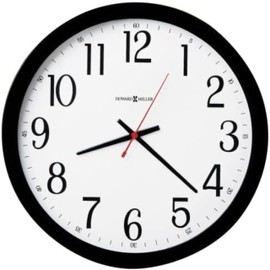 Howard Miller Drummond Wall Clock II, Silent Clocks for Bedroom, Office & Classroom, Easy to Install, Classic Round Design, Quartz Movement, Large Analog Wall Clock with Second Hand