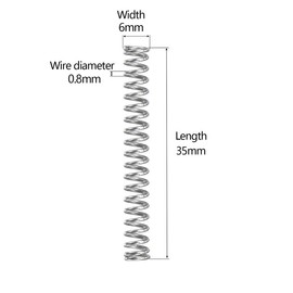 MACHSWON 20 Pcs Furniture Screen Door Lawn Mower Repair Spring Stainless Steel Compression Spring 6mm OD 0.8mm Wire Size 35mm Free Length