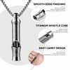 TISUR Titanium Emergency Whistle,EDC Safety Whistles Necklace Loud up to