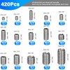BEAUGIREW 420 Pieces M3 M4 M5 M6 M8 Grub Screw