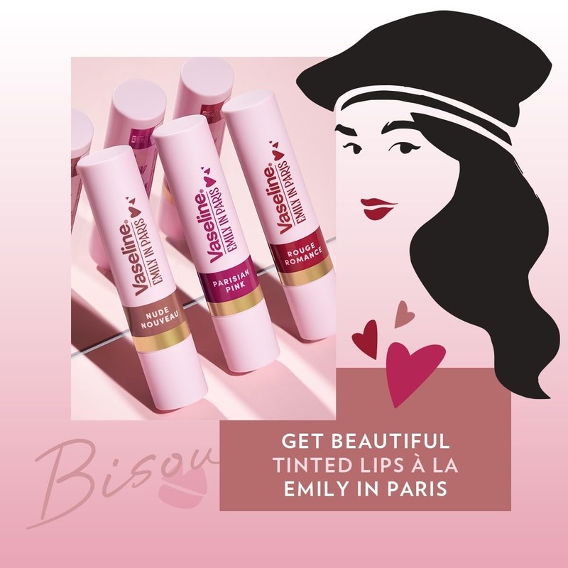 Vaseline x Emily in Paris Nude Nouveau Moisturising Lip Balm