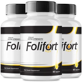 (3 Pack) Folifort Extra Strength Hair Growth Supplement, 180 Capsules - Advanced Hair Loss Support for Fuller, Thicker Hair