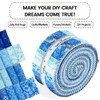 Craftido-18 Options-100% Cotton Jelly Roll Fabric Precut Strips for Quilting,