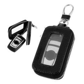HJZHII Car Key Case, Key Case, Car Key Case, Key Case, Car Key Case, PU Car Key Case with Carabiner for Men and Women, black