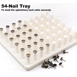 Generic Upholstery Tack Nail Gun, Pneumatic Nail Gun, Ø11.7mm Decorative Upholstery Tack Nail Gun, Power Air Nailer, for Home Decor Sofa Furniture Leather Art, 54-Nail Tray included