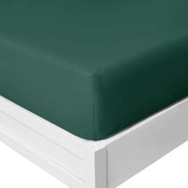 Yorkshire Bedding 25 Cm Fitted Bed Sheets - Super Soft Deep Fitted Sheet Brushed Microfibre Anti Wrinkle Bedsheet Breathable & Fade Resistant (Double, Emerald)
